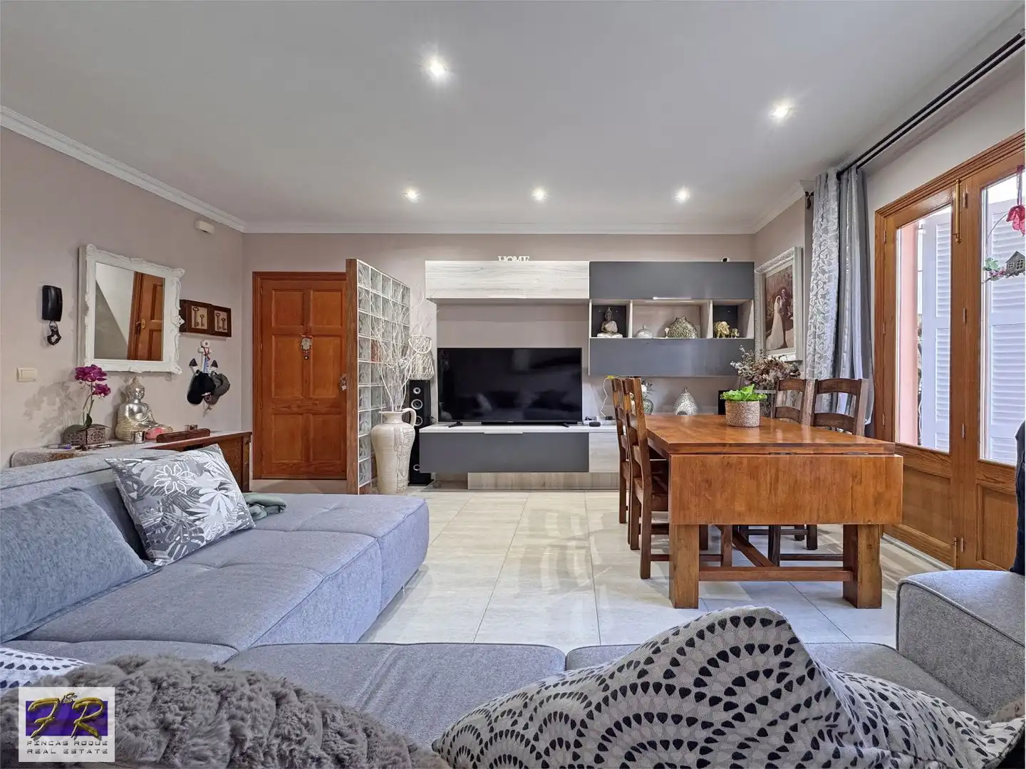 Wohnzimmer von Wohnung zum Verkauf in Santa Margalida mit Klimaanlage, Heizung und Terrasse