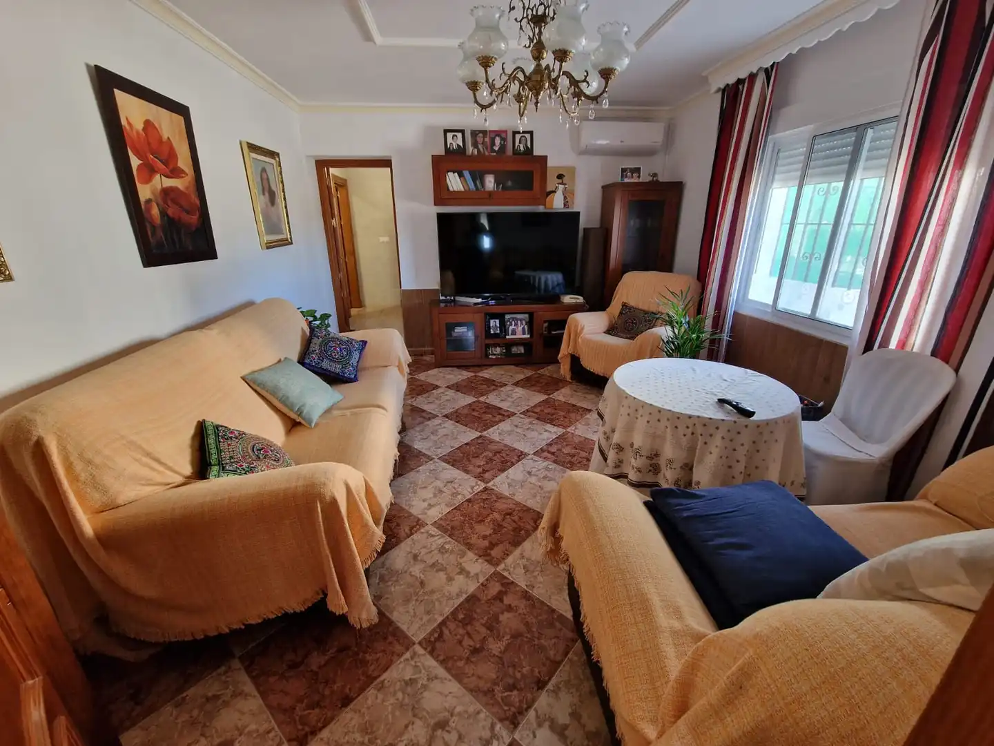 Sala de estar de Finca rústica en venta en Alhaurín El Grande con Aire acondicionado y Amueblado