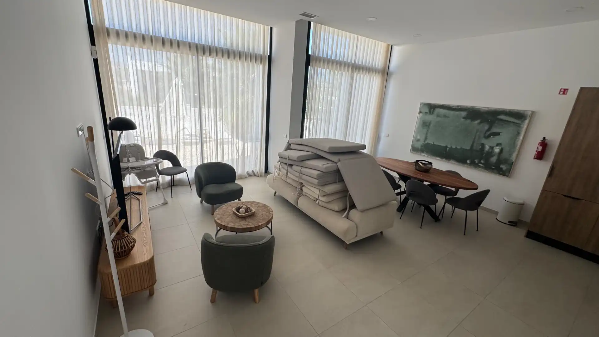 Sala de estar de Casa adosada de alquiler en Calpe / Calp con Aire acondicionado, Jardín privado y Terraza
