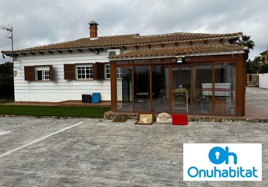 Terrassa de Casa o xalet en venda en Aljaraque amb Aire condicionat, Jardí privat i Terrassa