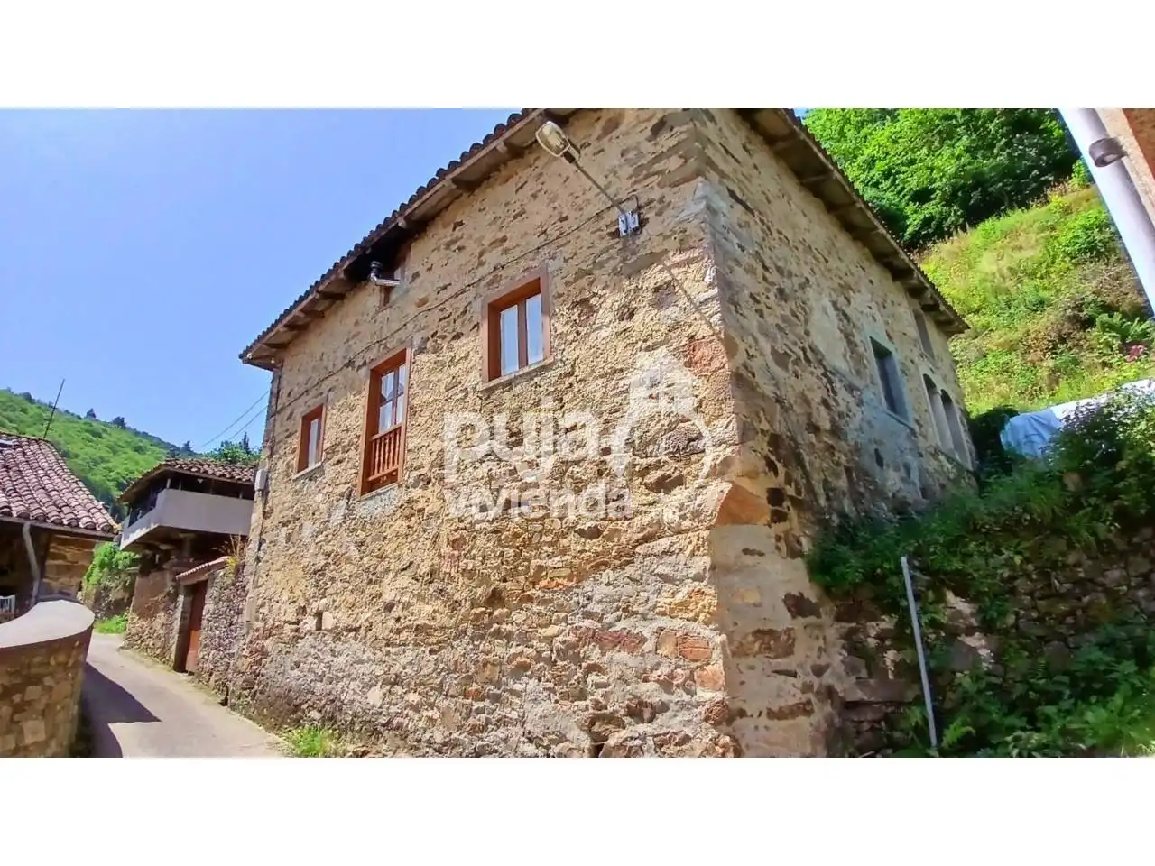 Vista exterior de Casa o chalet en venta en Tineo con Jardín privado, Terraza y Amueblado