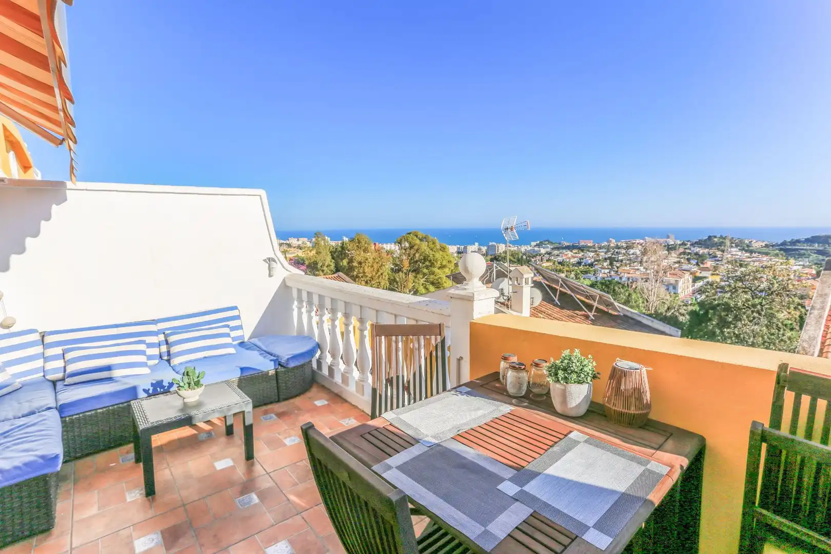 Terrace of Detached homes for sale in Benalmádena  with Air Conditioner, Heating and Private garden