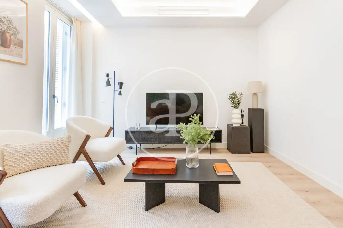 Living room of Flat for rent in Madrid  with Air Conditioner, Heating and Storage room