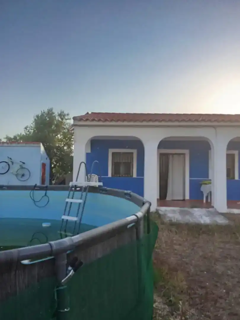 Piscina de Finca rústica en venda en Arroyo de la Luz amb Jardí privat, Piscina i Moblat