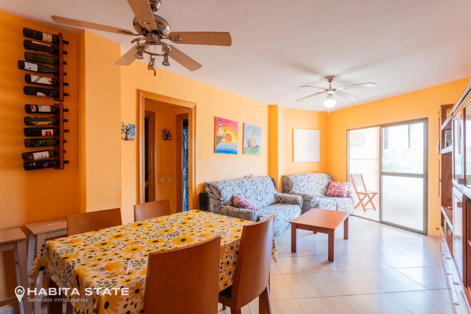 Sala de estar de Apartamento en venta en Almería con Aire acondicionado, Calefacción y Terraza
