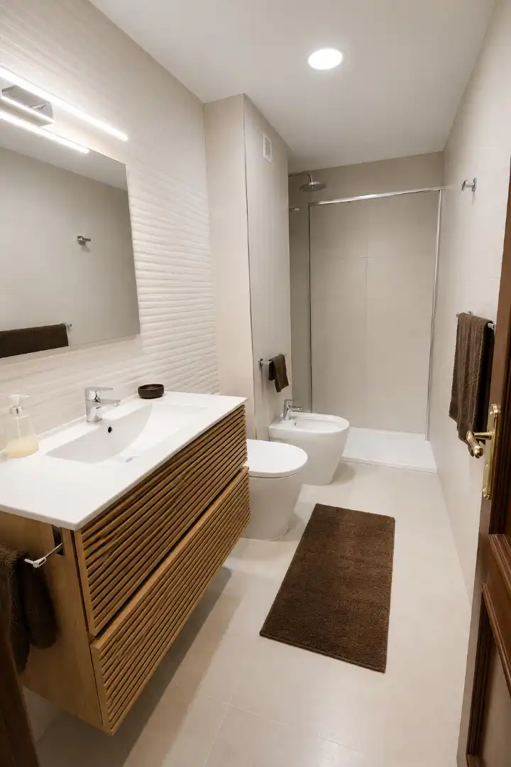 Badezimmer von Wohnung zur Miete in Santander mit Heizung, Terrasse und Möbliert