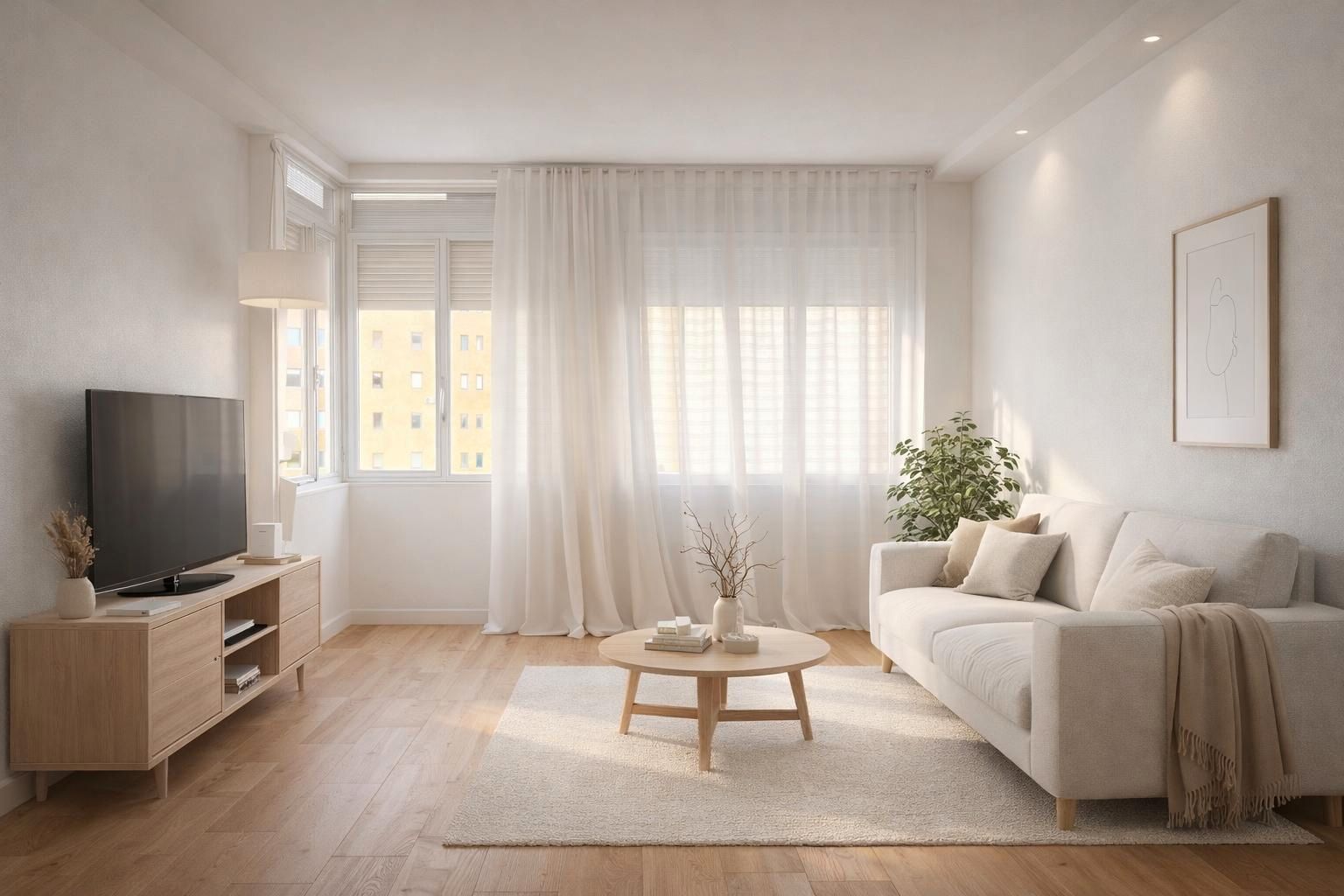 Sala de estar de Piso en venta en  Madrid Capital con Aire acondicionado y Calefacción