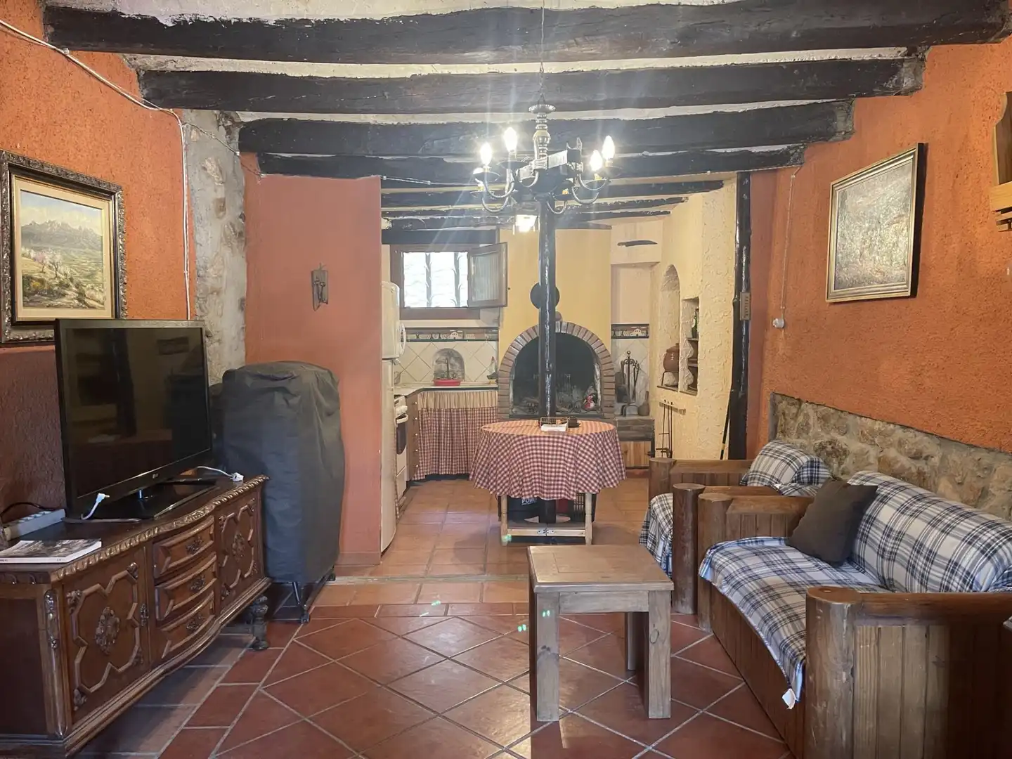 Küche von Einfamilien-Reihenhaus zum Verkauf in La Baronia de Rialb mit Möbliert, Ofen und Mikrowelle