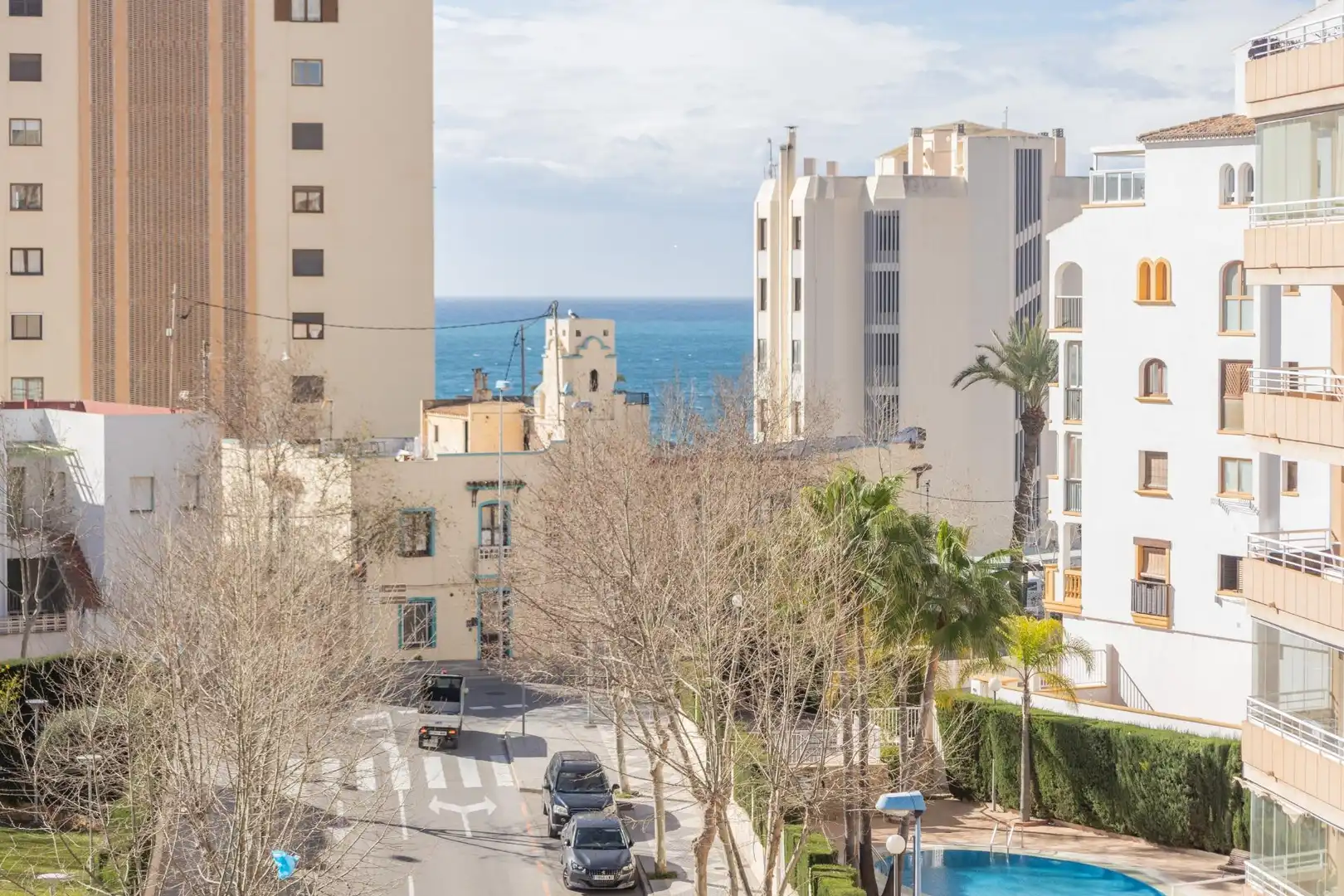 Vista exterior de Apartamento de alquiler en Calpe / Calp con Aire acondicionado, Parquet y Terraza