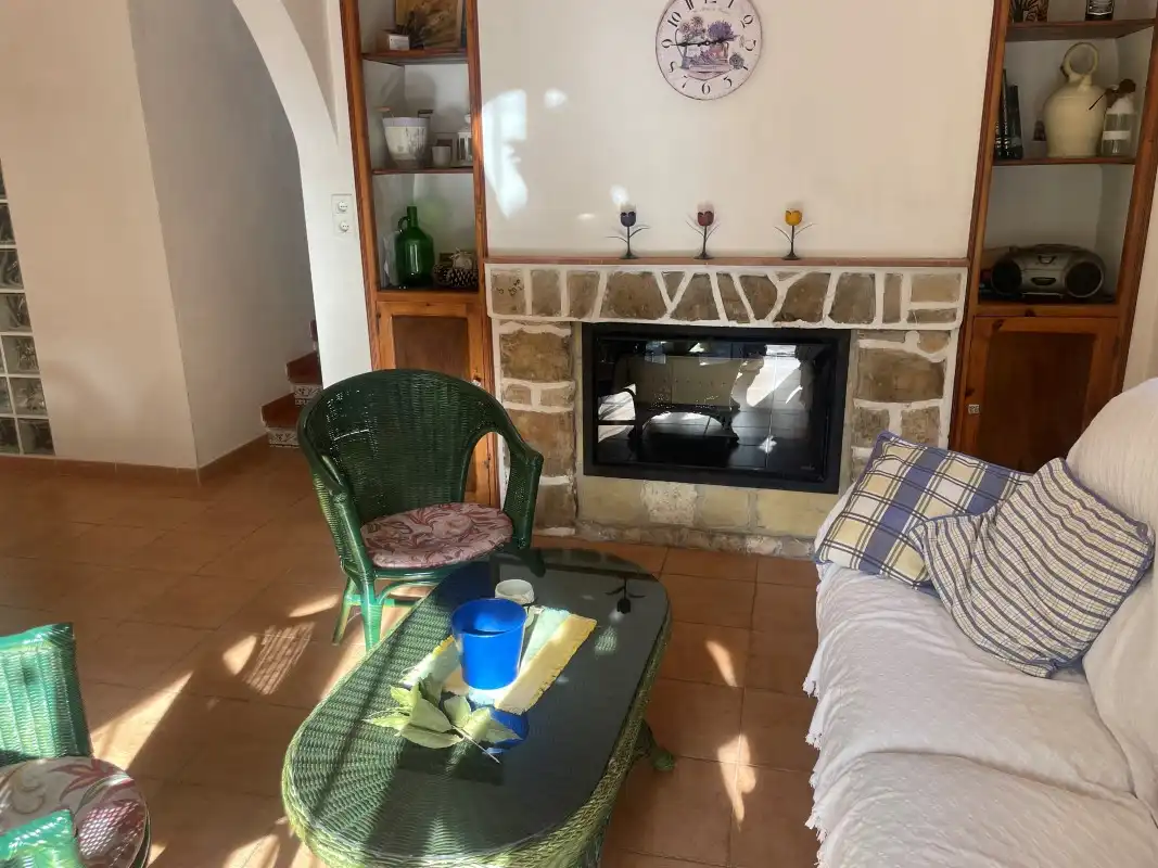 Sala de estar de Casa adosada en venta en Barx con Jardín privado y Amueblado