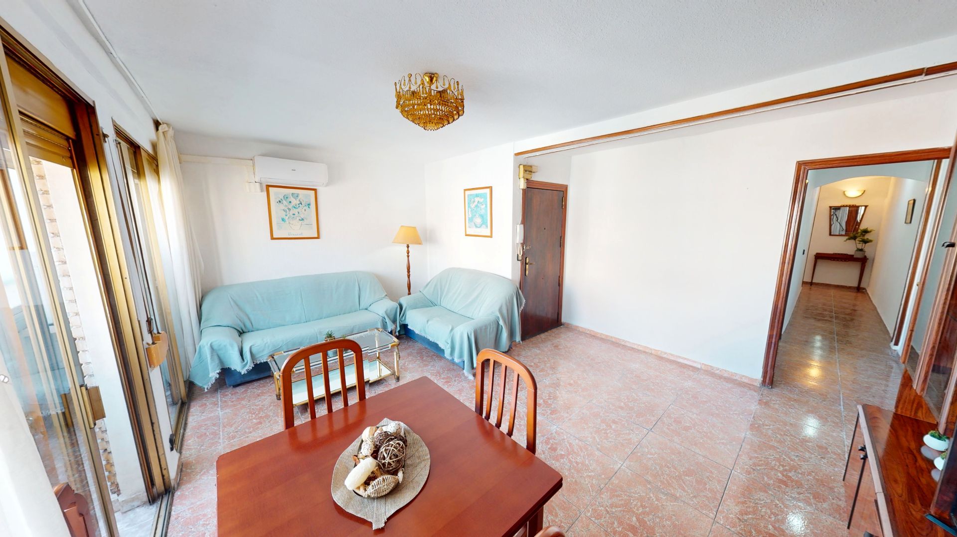 Sala de estar de Piso en venta en Alicante / Alacant con Aire acondicionado, Amueblado y Balcón