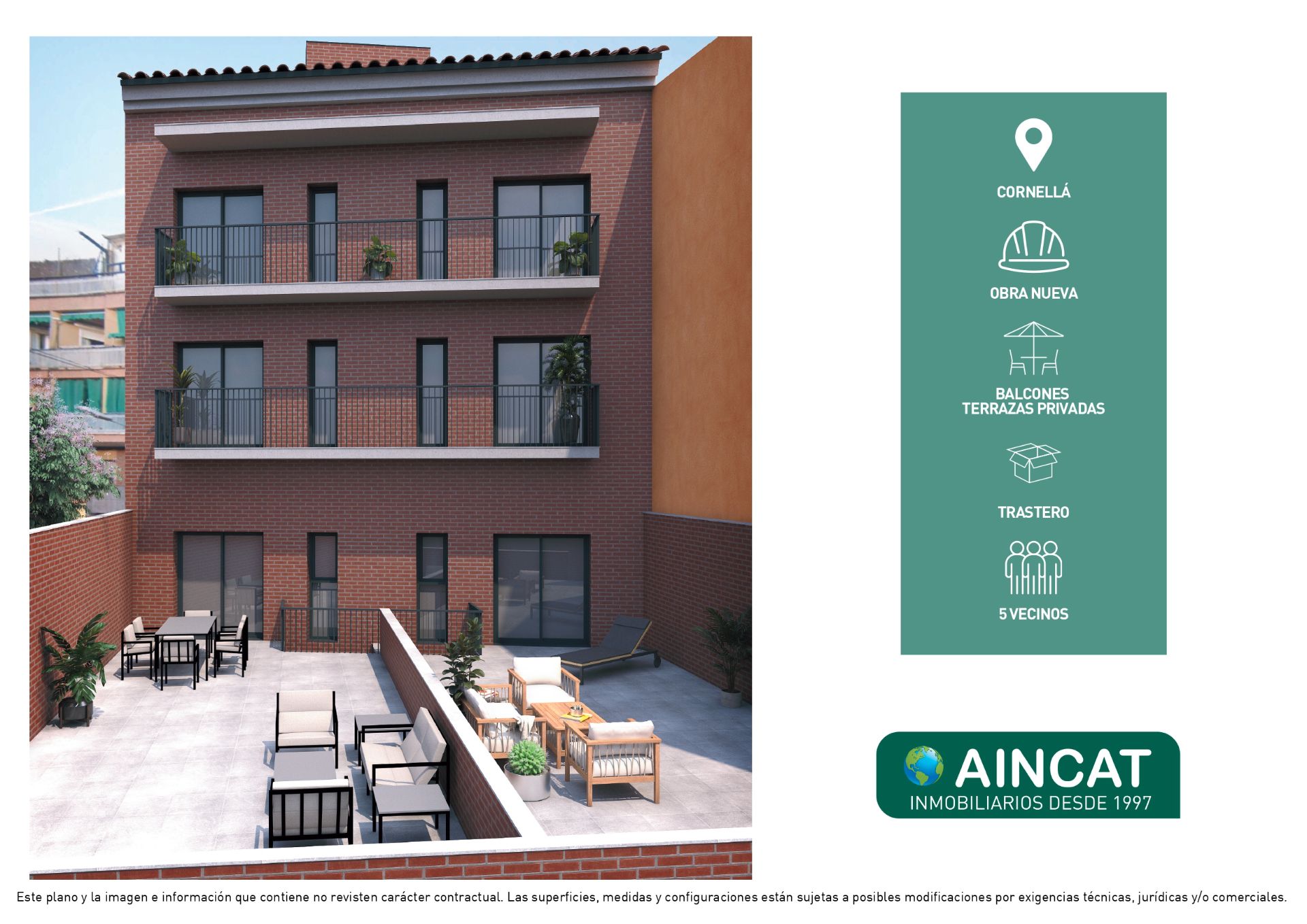 Terrace of Duplex for sale in Cornellà de Llobregat  with Air Conditioner, Heating and Parquet flooring