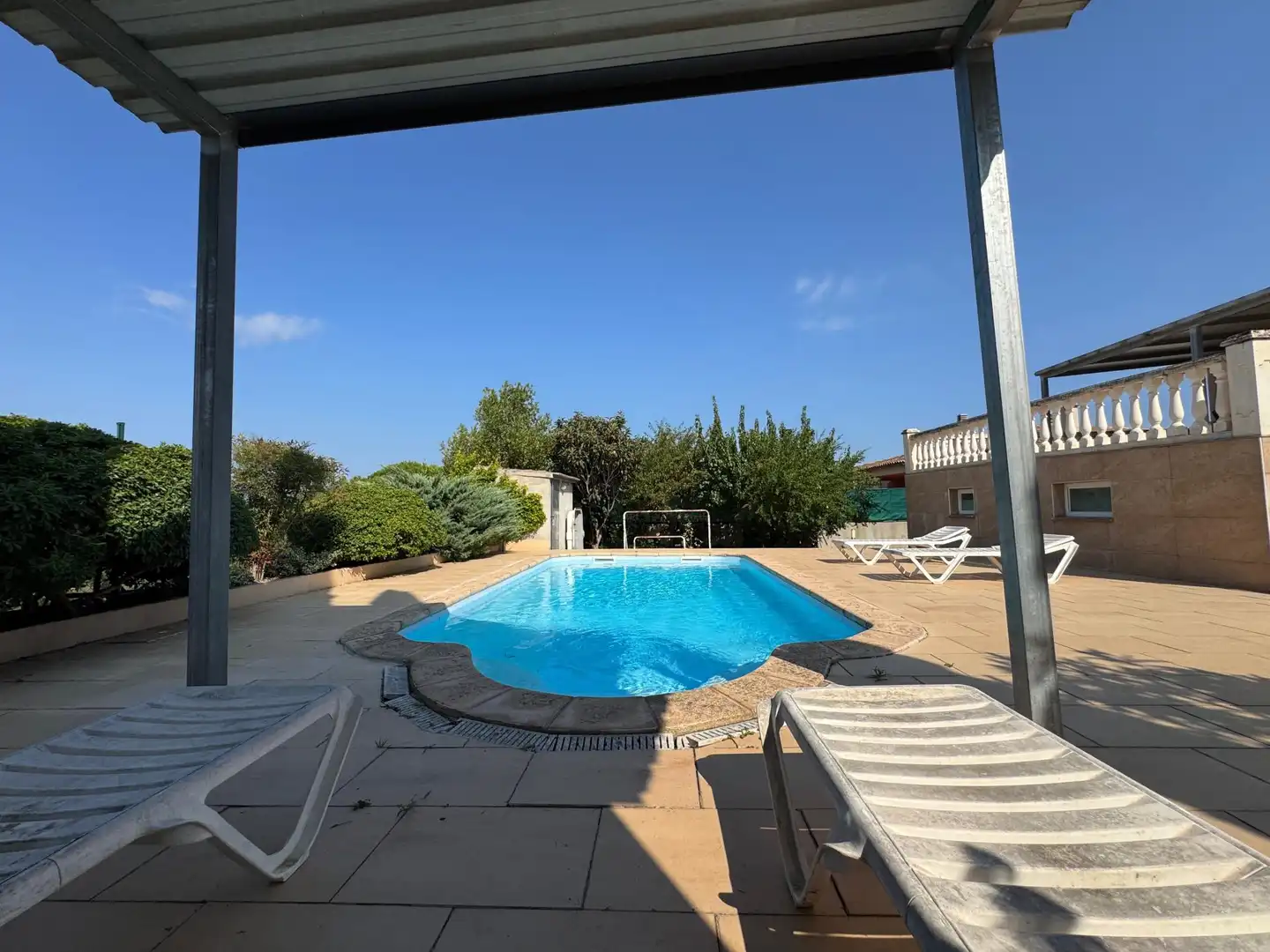 Swimming pool of Houses for sale in Caldes de Malavella  with Air Conditioner, Terrace and Swimming Pool
