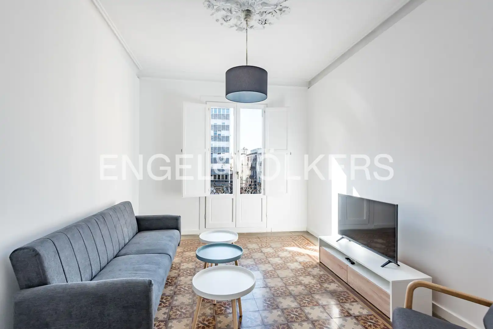 Sala de estar de Piso de alquiler en Barcelona con Aire acondicionado, Calefacción y Trastero