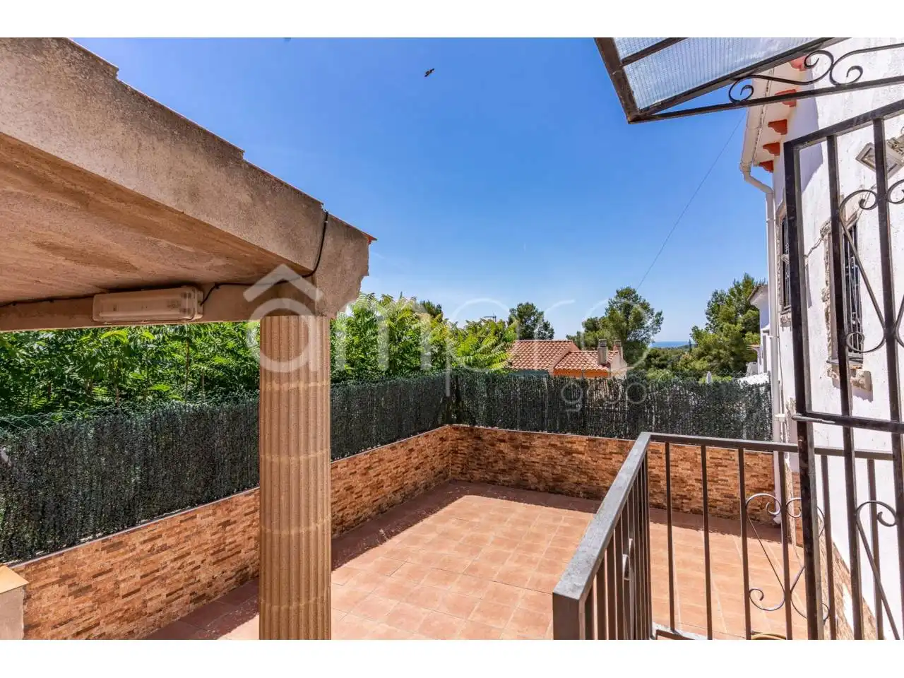 Terrassa de Casa o xalet en venda en La Pobla de Montornès   amb Aire condicionat, Jardí privat i Terrassa
