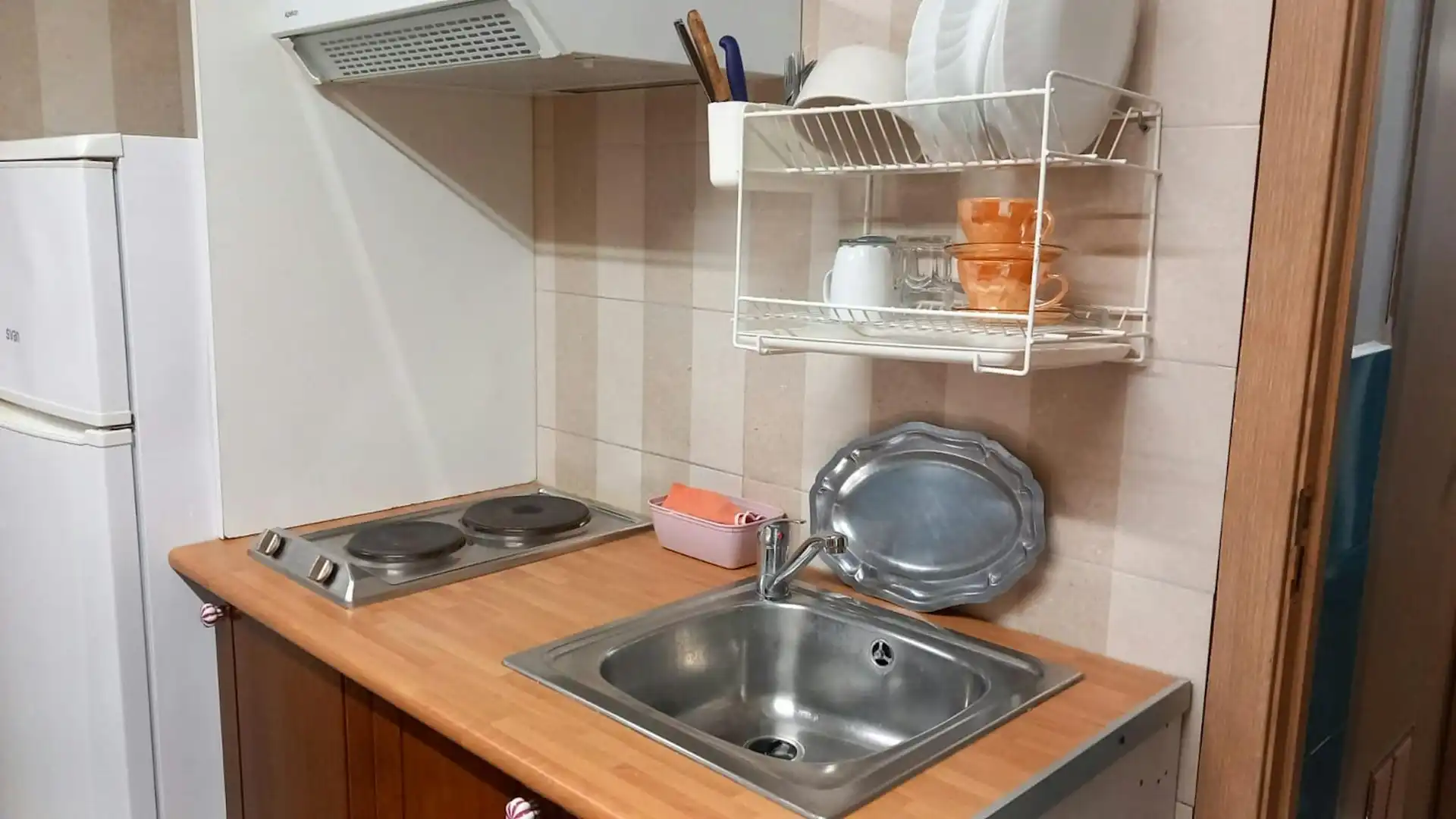 Cocina de Piso de alquiler en Barcelona con Aire acondicionado, Calefacción y Lavadora
