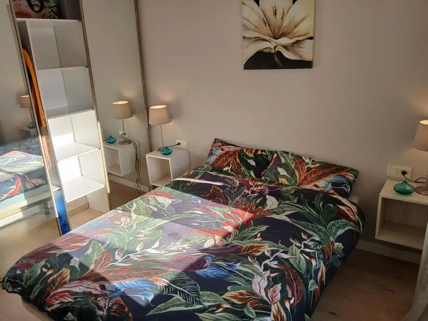 Dormitori de Apartament de lloguer en Mijas amb Aire condicionat i Piscina