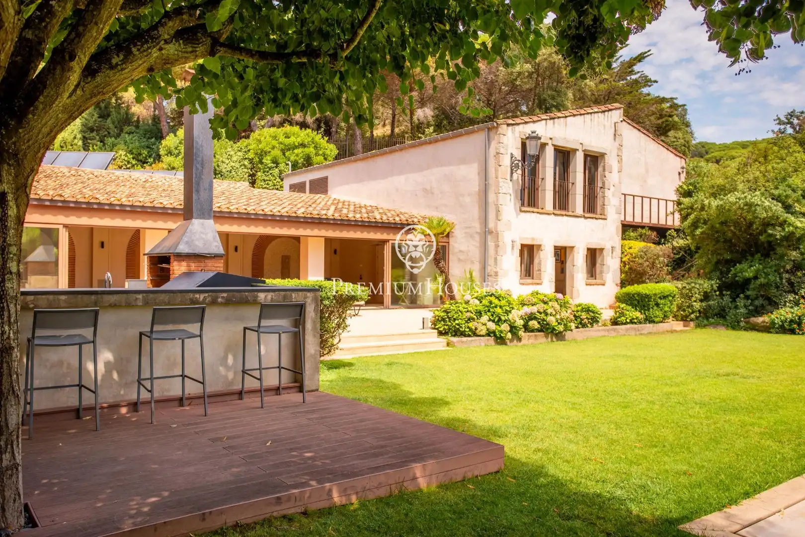 Jardí de Finca rústica en venda en Sant Andreu de Llavaneres amb Aire condicionat, Calefacció i Piscina