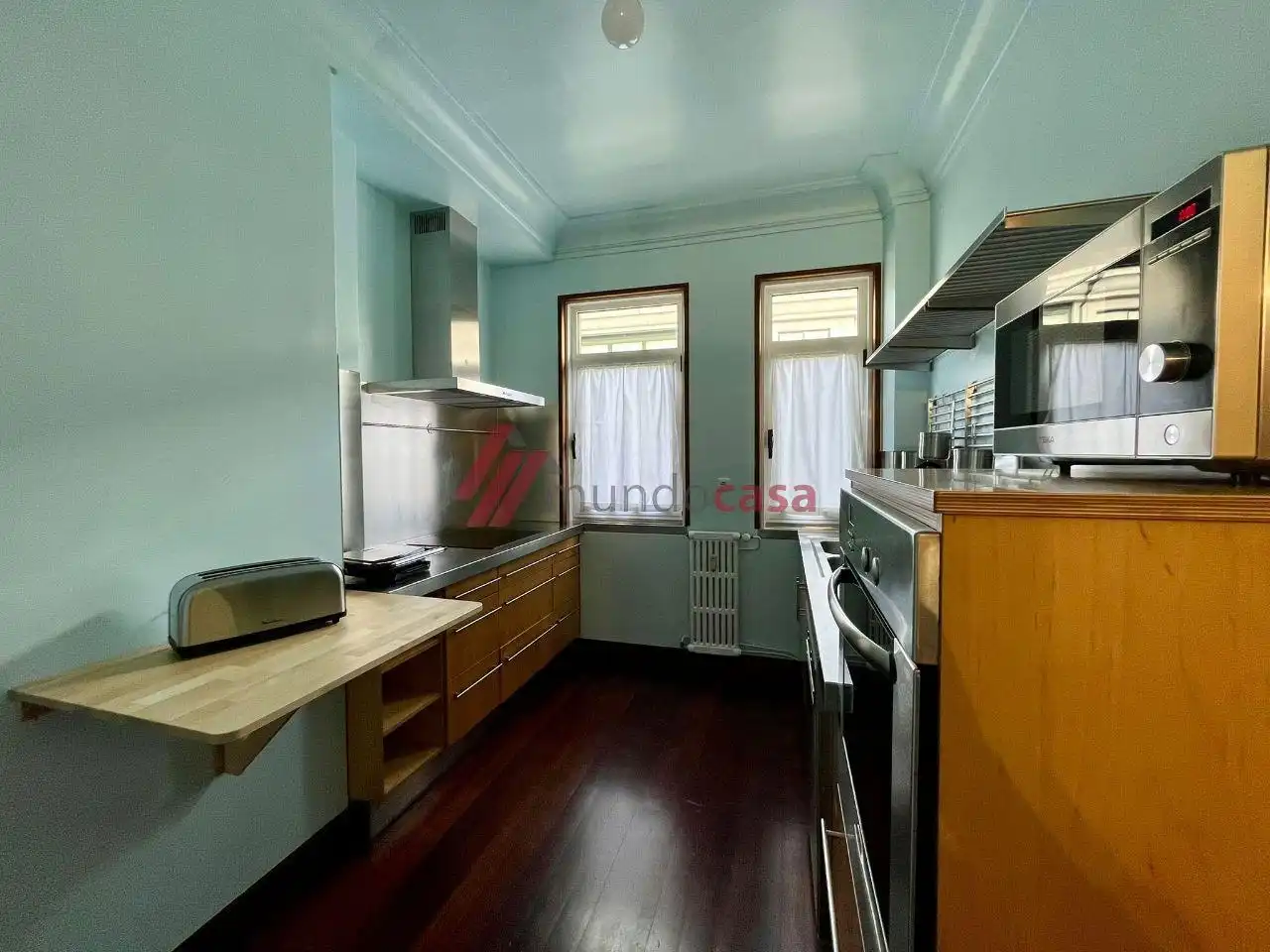 Kitchen of Flat for share in Ferrol  with Heating, Parquet flooring and Furnished