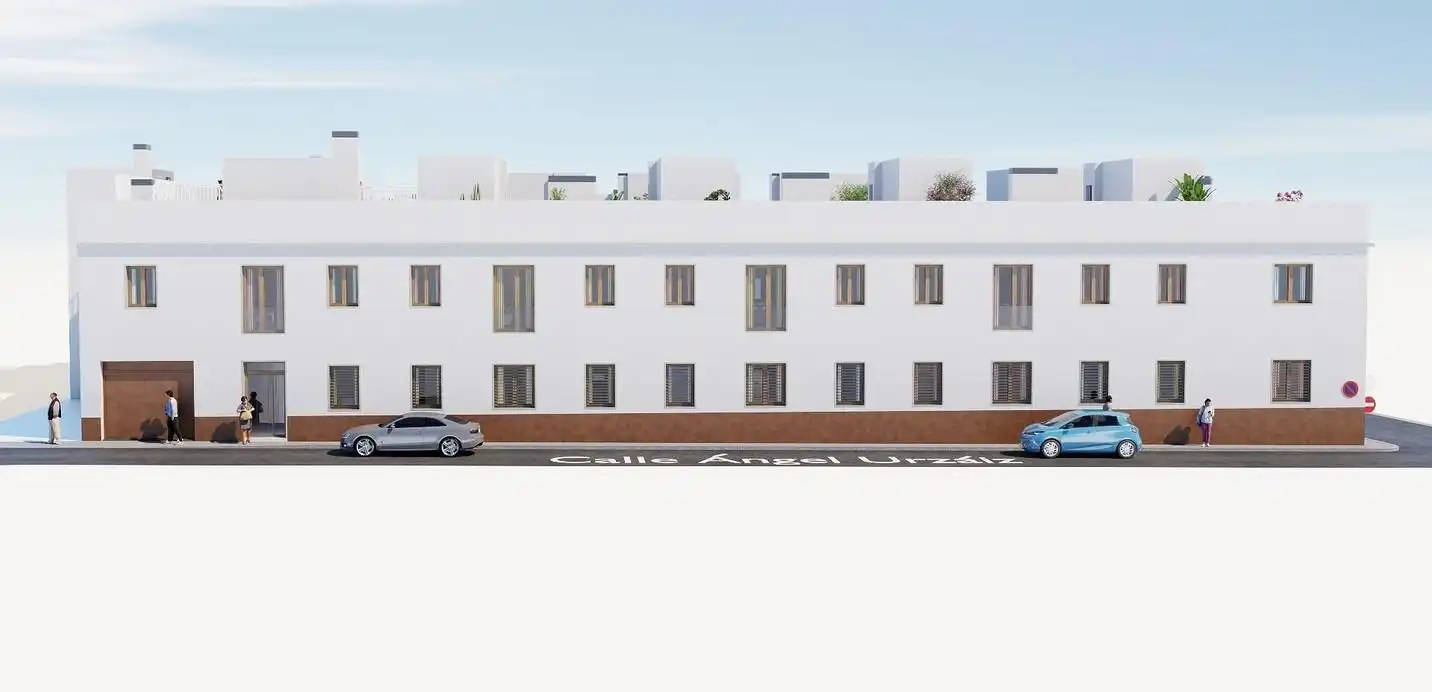 Vista exterior de Casa adosada en venda en El Puerto de Santa María amb Terrassa i Piscina comunitària