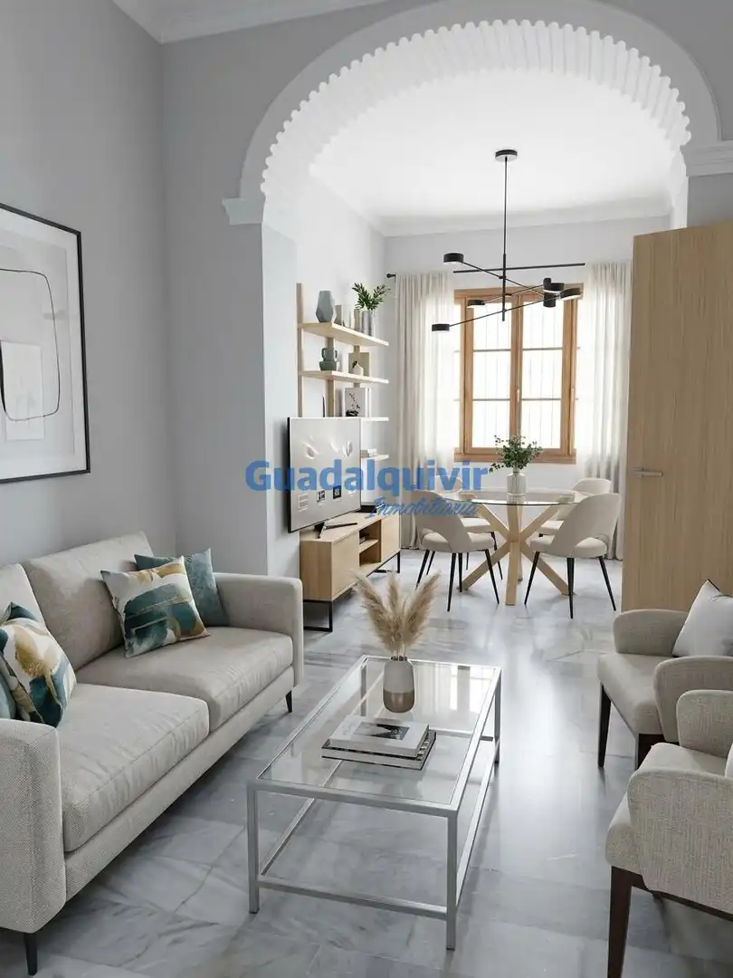 Sala d'estar de Casa o xalet en venda en Nervión