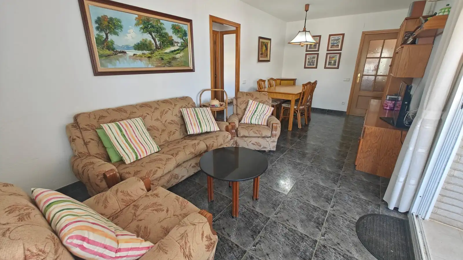 Wohnzimmer von Wohnung zum Verkauf in Cunit mit Klimaanlage, Heizung und Terrasse