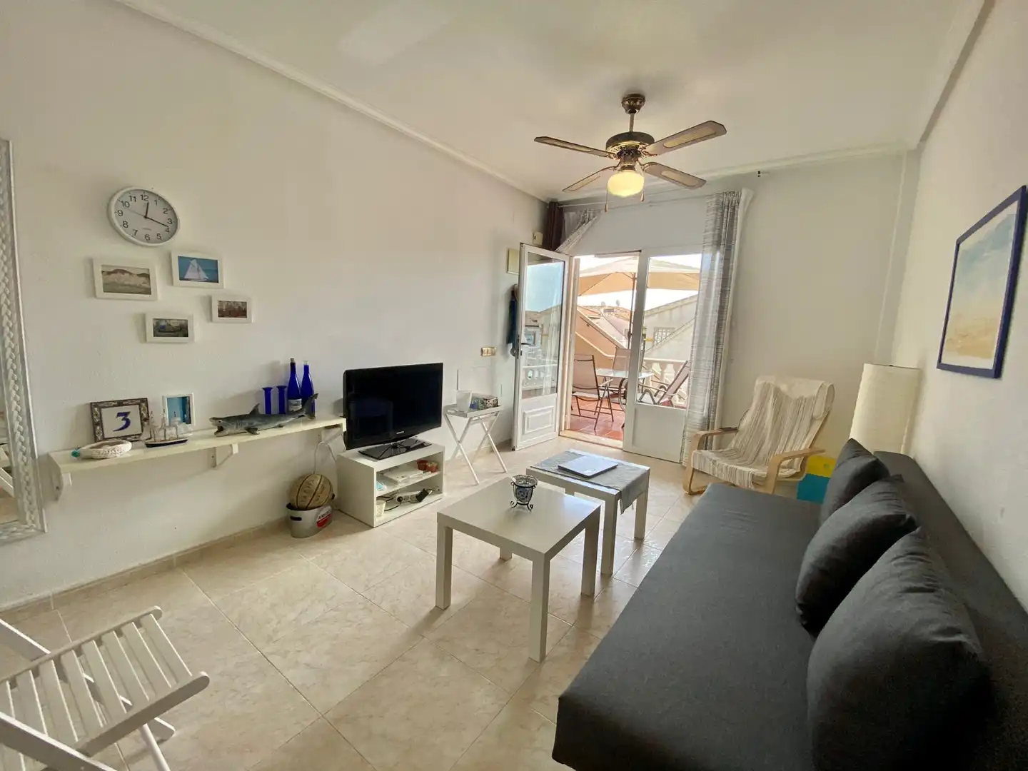 Living room of Flat for rent in Orihuela  with Terrace, Swimming Pool and Furnished