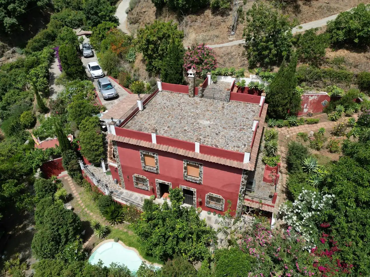 Vista exterior de Finca rústica en venta en Jete con Aire acondicionado, Jardín privado y Terraza