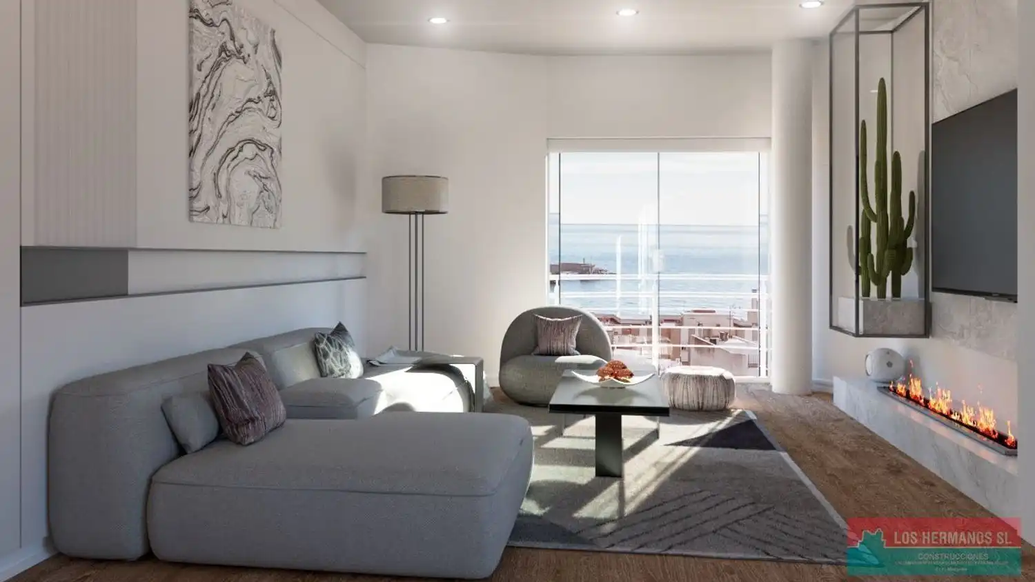 Wohnzimmer von Wohnung zum Verkauf in Garrucha mit Klimaanlage und Terrasse