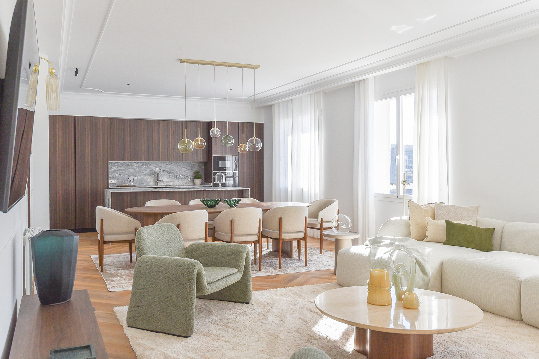 Sala d'estar de Apartament en venda en  Madrid Capital amb Aire condicionat, Calefacció i Terrassa