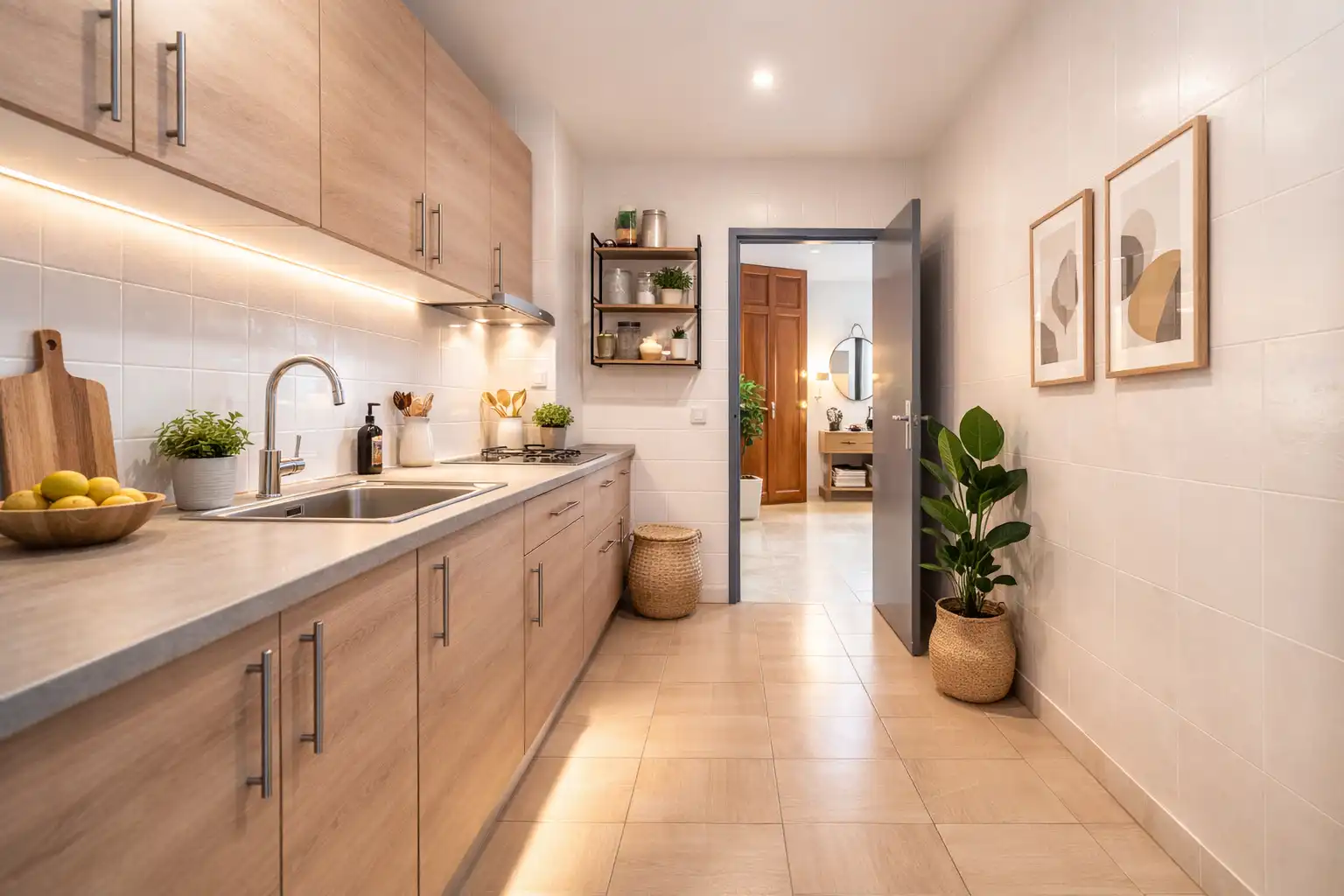 Cocina de Casa adosada en venta en Almería con Terraza