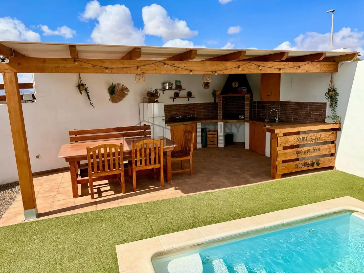 Terraza de Casa o chalet en venta en Tuineje con Jardín privado, Piscina y Amueblado