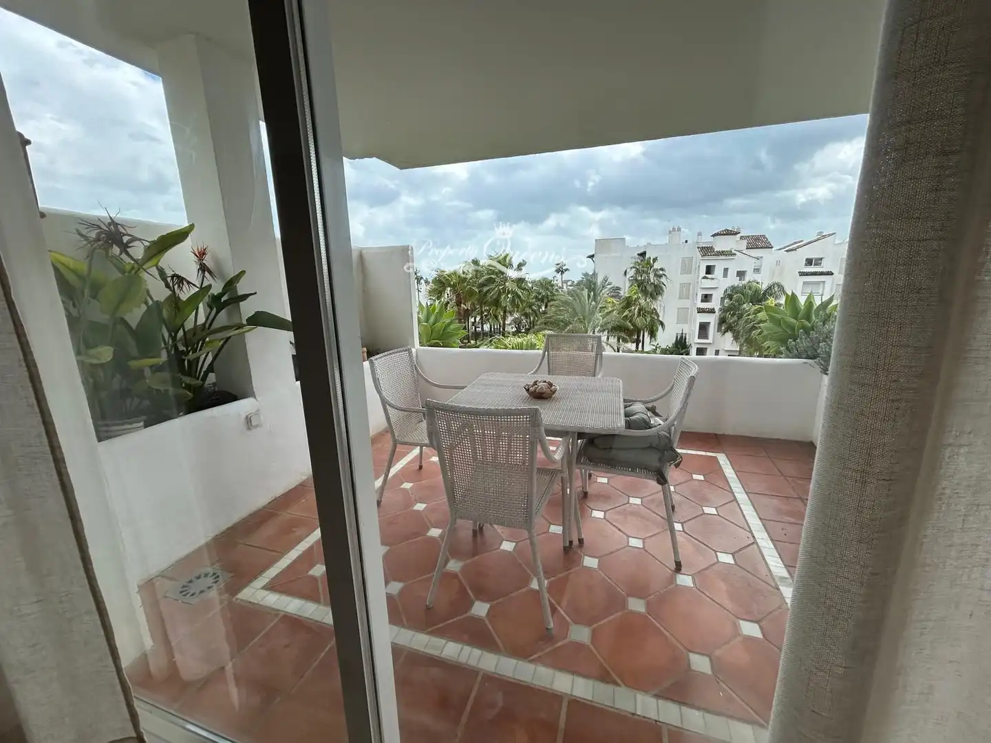 Terrace of Flat for rent in Estepona  with Air Conditioner, Terrace and Swimming Pool