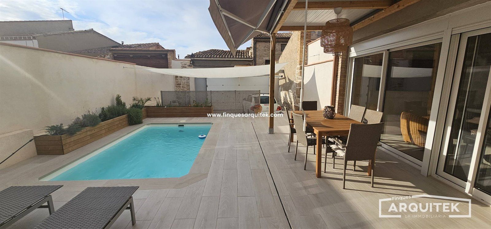 Terrace of House or chalet for sale in Puigverd de Lleida  with Air Conditioner, Terrace and Swimming Pool