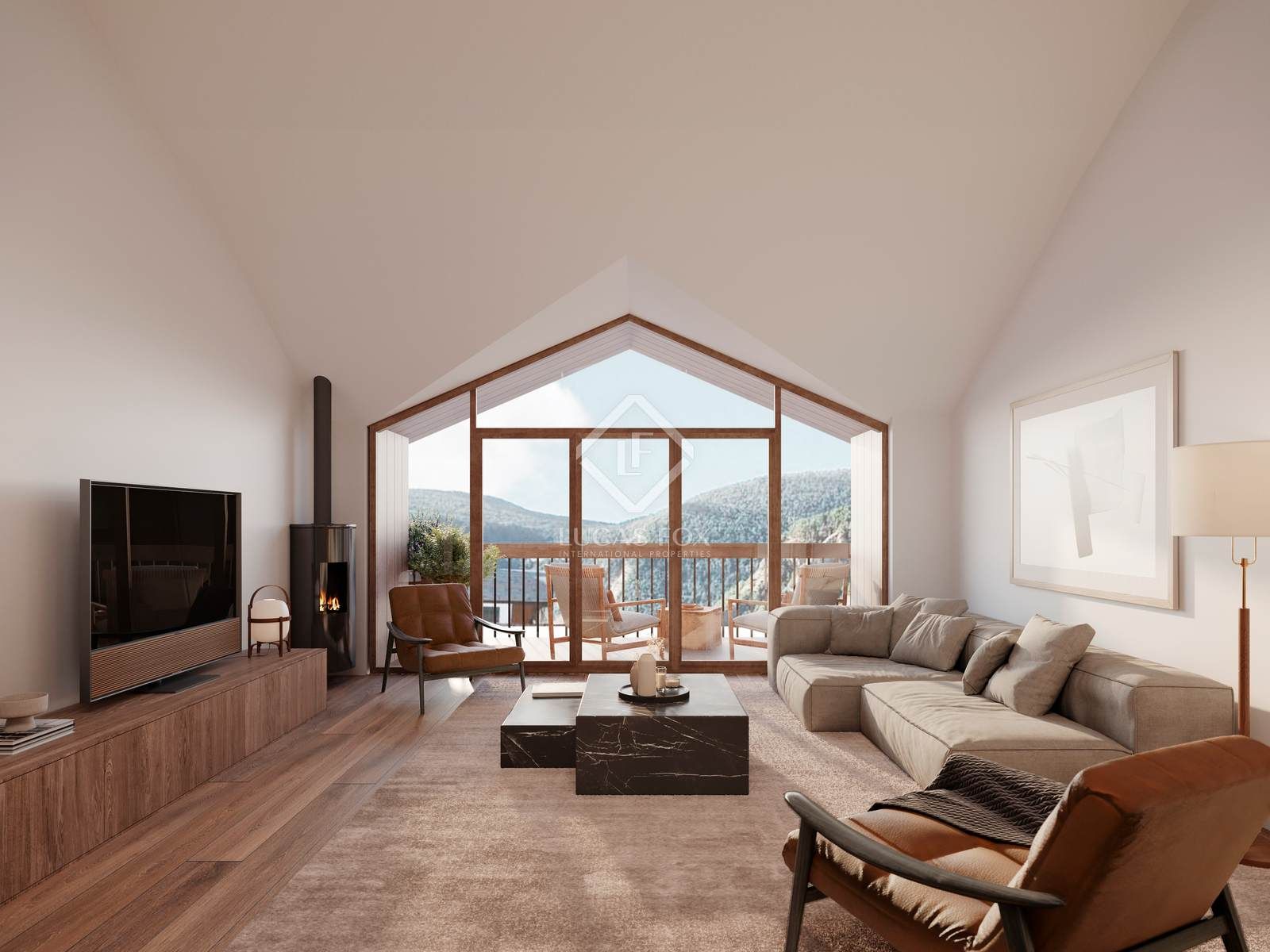 Living room of Flat for sale in  Madrid Capital  with Heating, Parquet flooring and Terrace