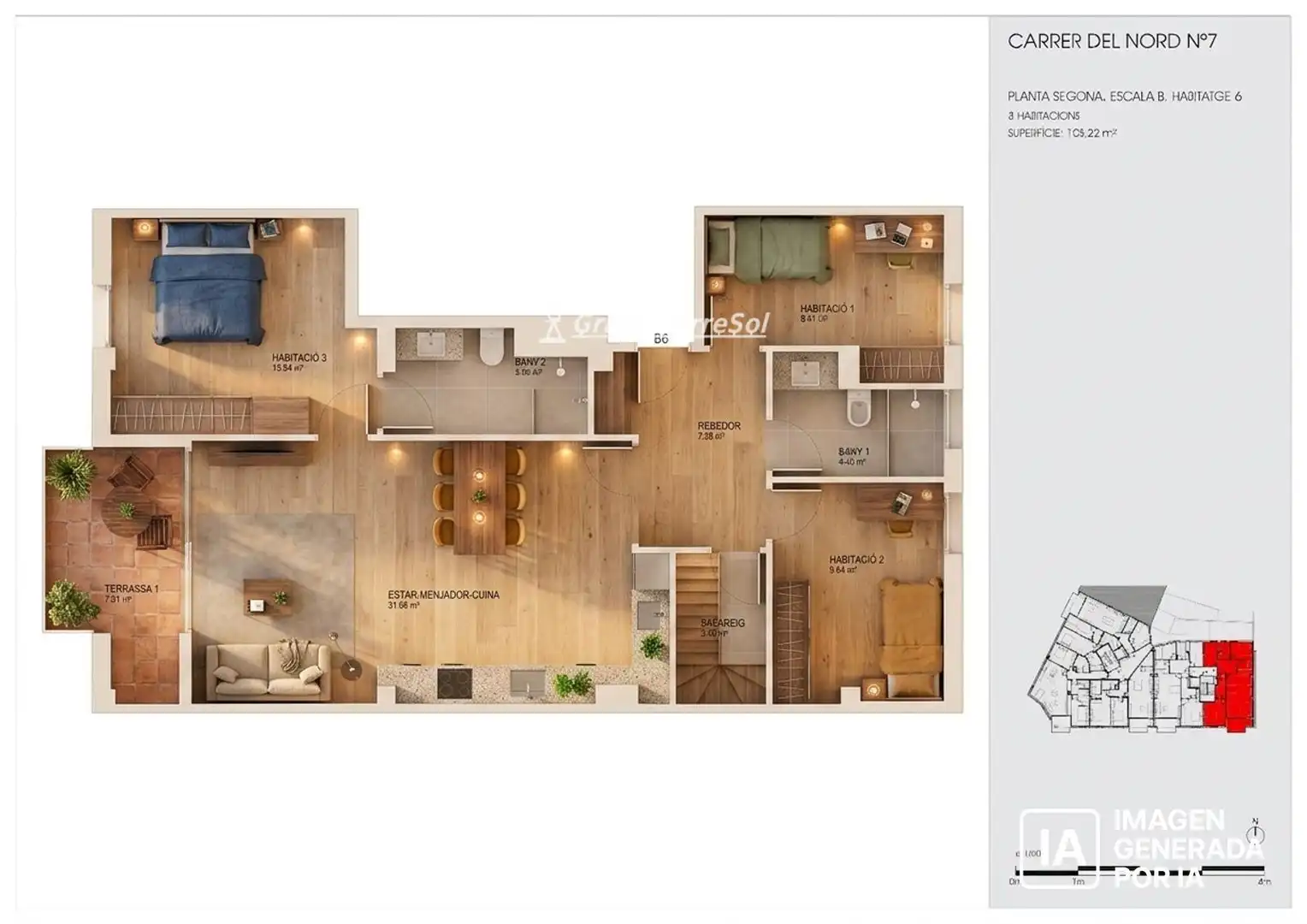 Wohnung zum Verkauf in del Nord, Centre