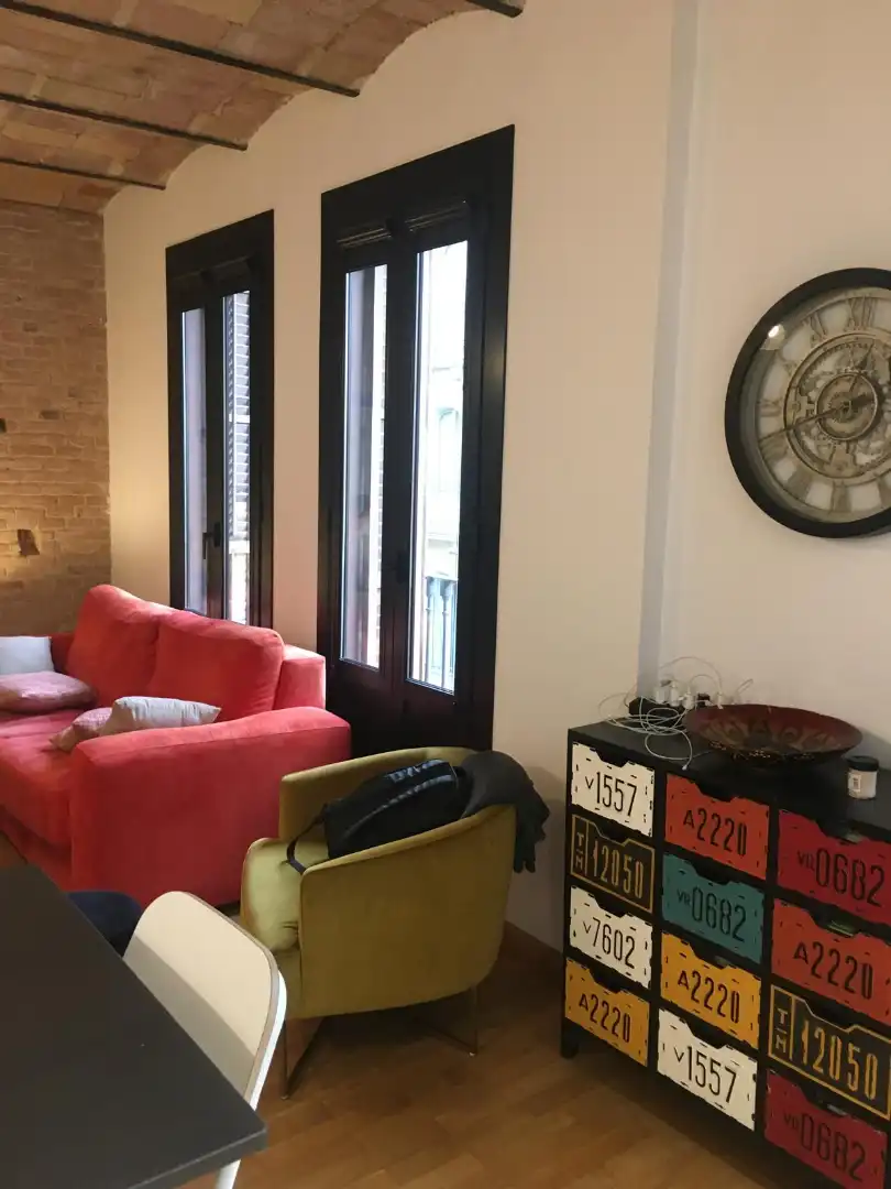 Sala d'estar de Apartament en venda en Barcelona amb Aire condicionat, Calefacció i Parquet