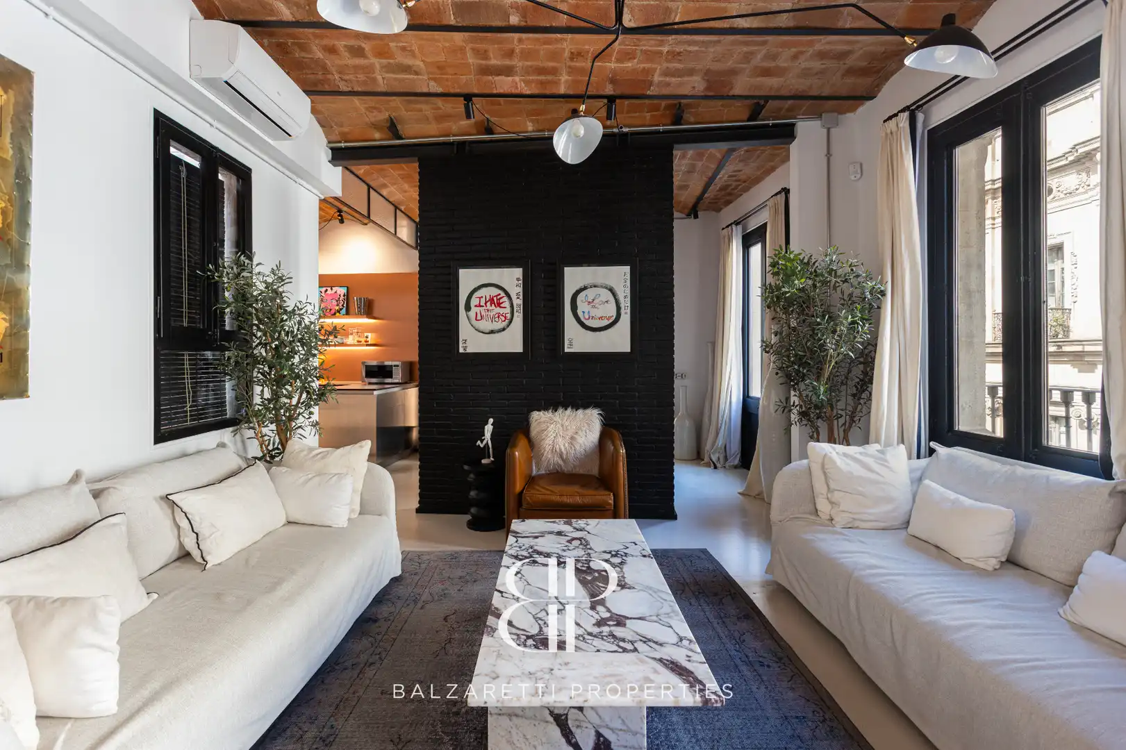 Wohnzimmer von Wohnung zur Miete in Barcelona mit Klimaanlage, Heizung und Parkett