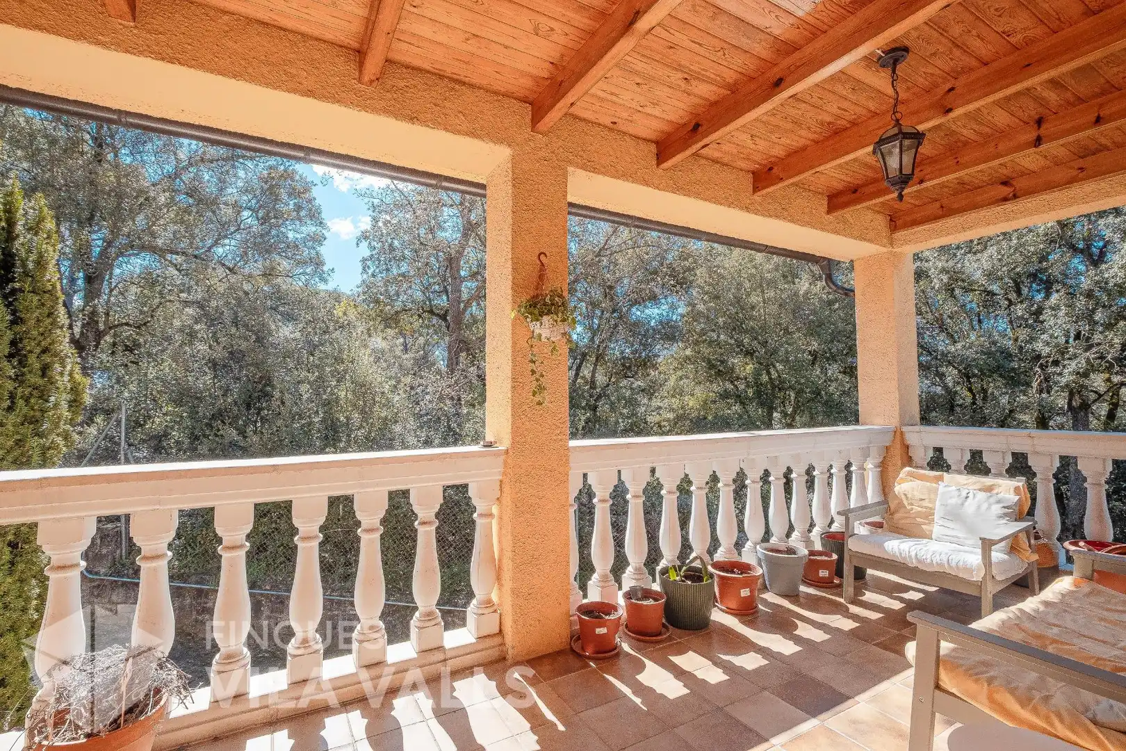Terrassa de Casa o xalet en venda en Sant Quirze Safaja amb Jardí privat, Parquet i Terrassa