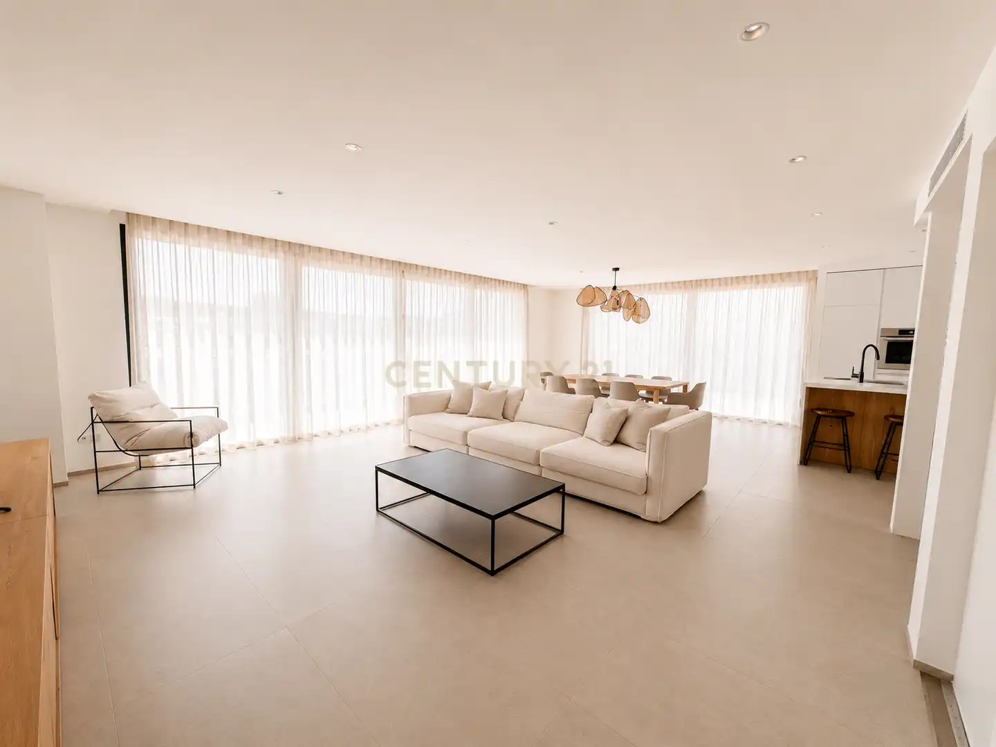 Sala d'estar de Casa o xalet de lloguer en Santa Eulària des Riu amb Aire condicionat, Jardí privat i Traster
