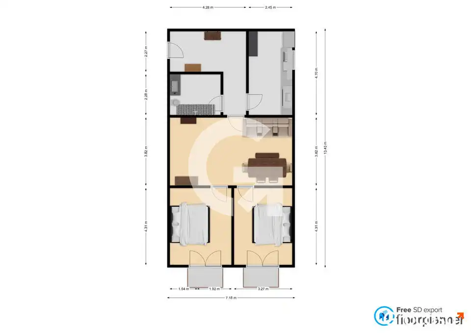 Flat for sale in Barcelona  with Air Conditioner, Oven and Washing machine