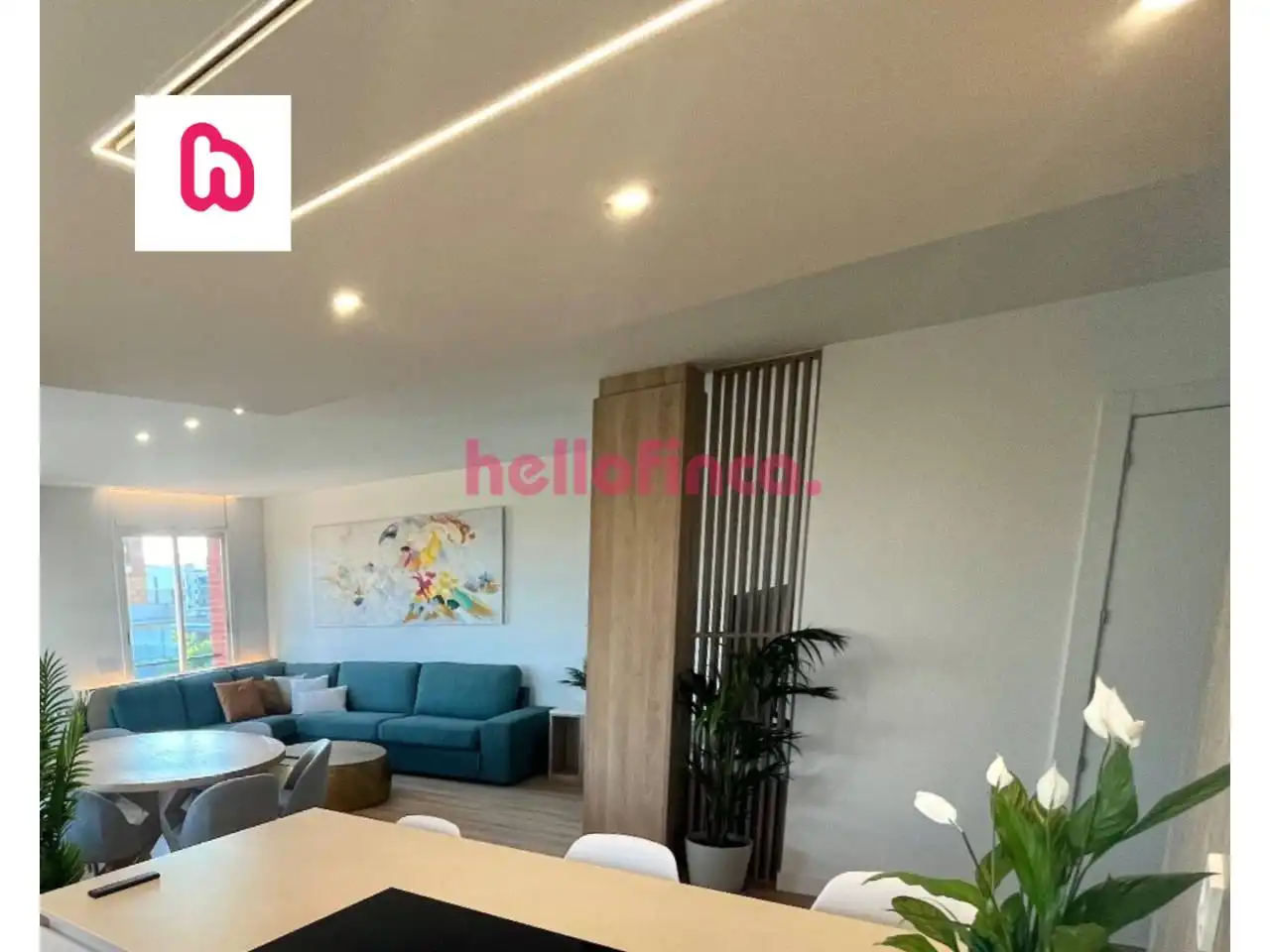 Sala de estar de Ático en venta en Sant Adrià de Besòs con Aire acondicionado, Calefacción y Parquet