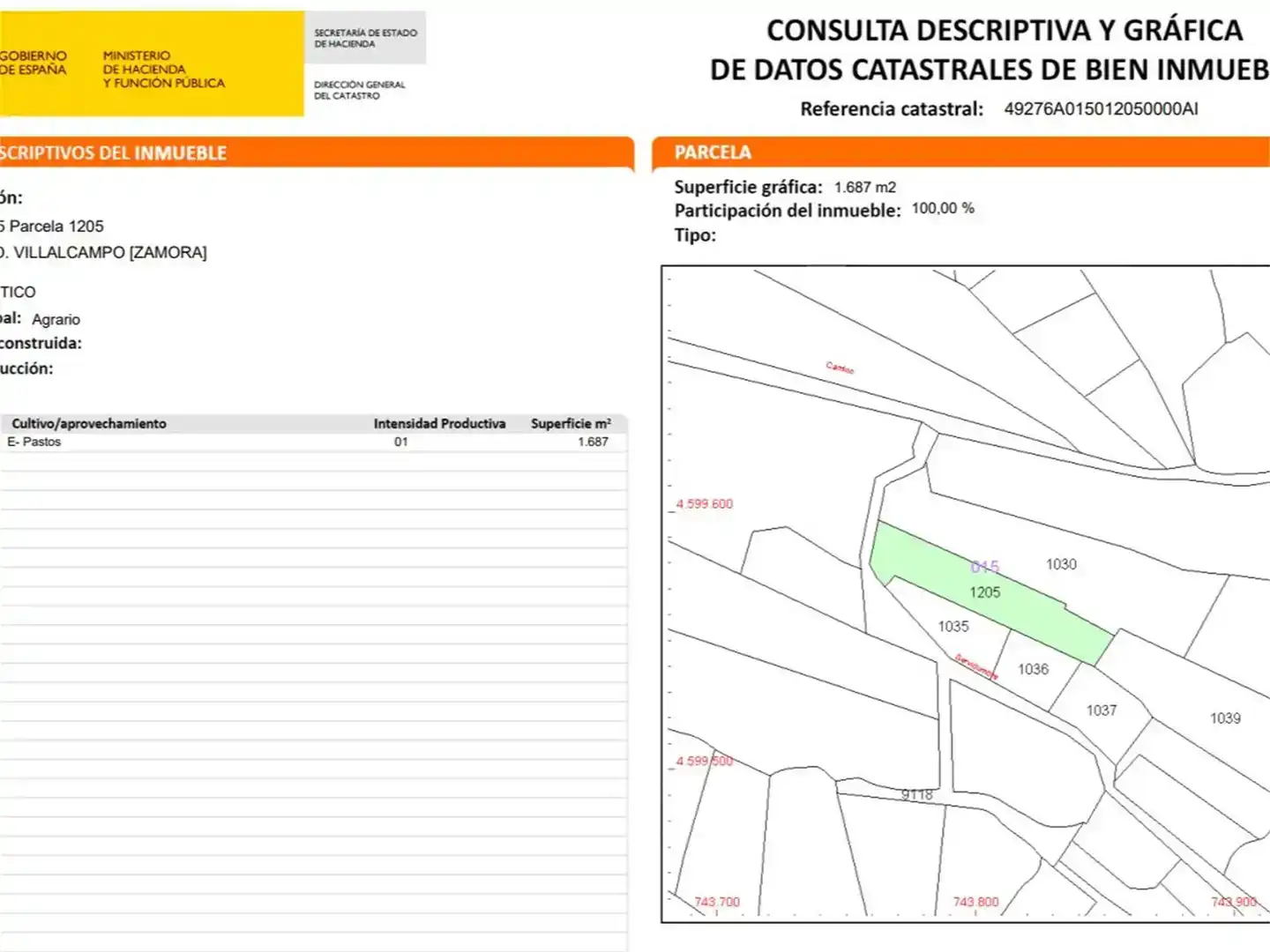 Vista exterior de Terreno en venta en Villalcampo, Zamora