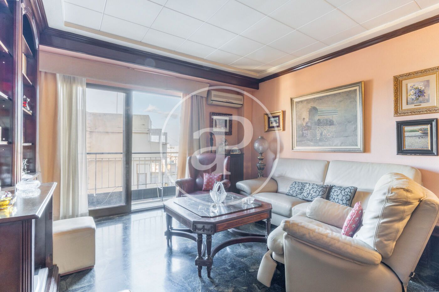 Sala d'estar de Pis en venda en  Valencia Capital amb Aire condicionat, Calefacció i Balcó