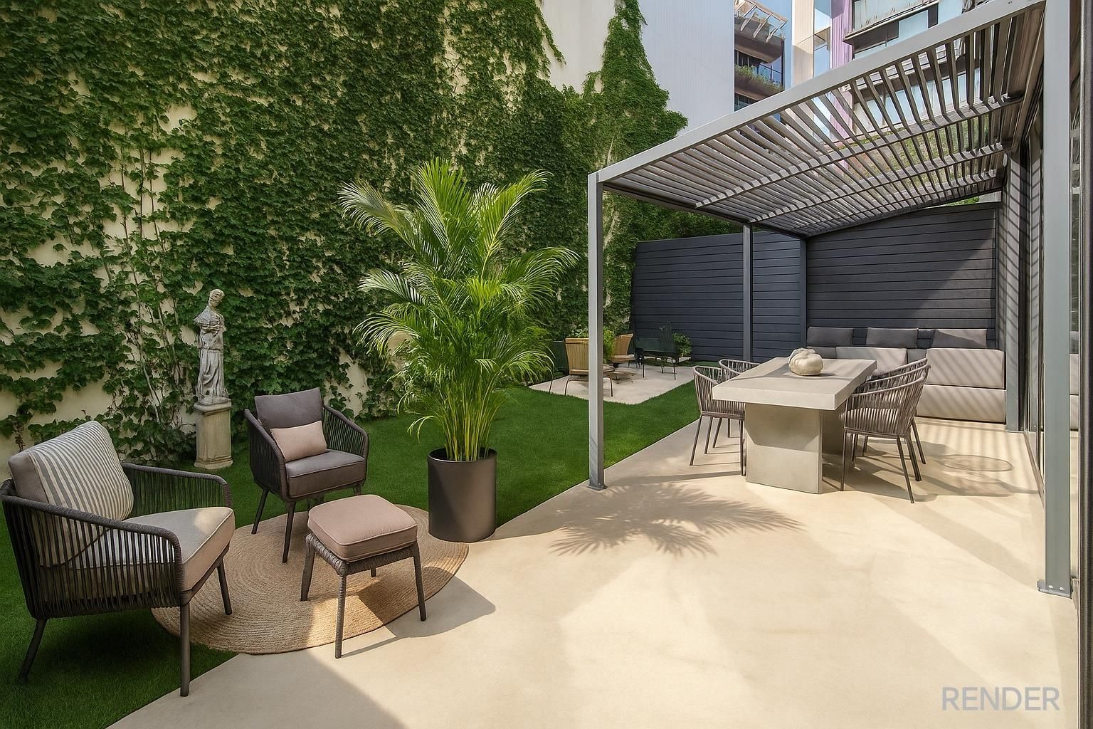 Terrassa de Apartament en venda en  Barcelona Capital amb Piscina comunitària