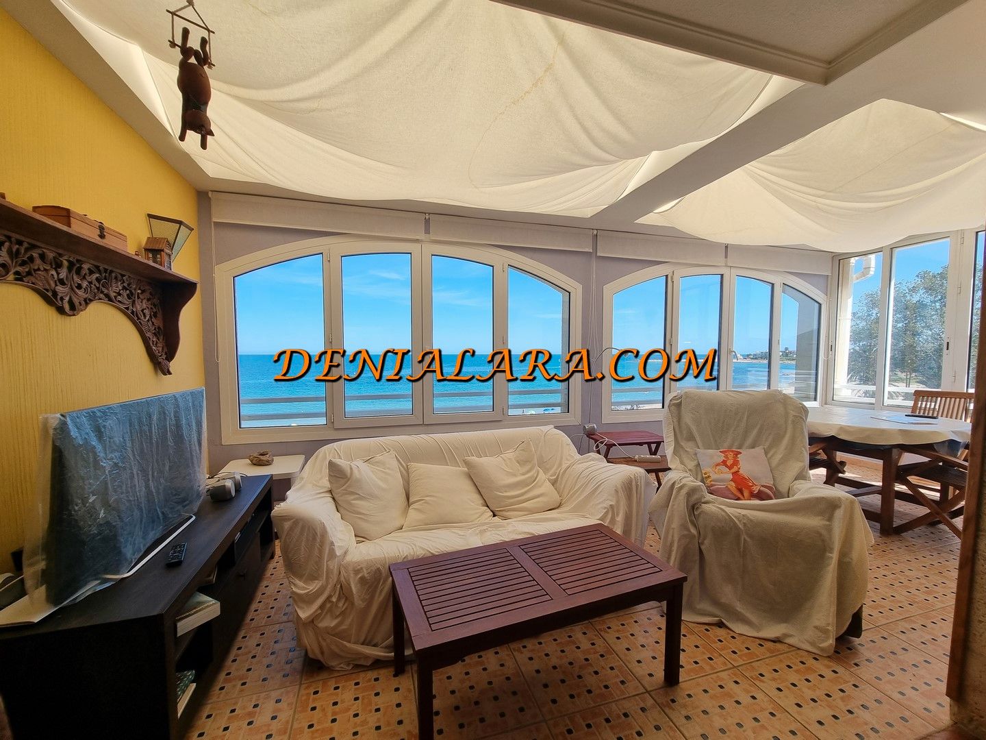 Living room of Attic for sale in Dénia  with Terrace, Storage room and Furnished