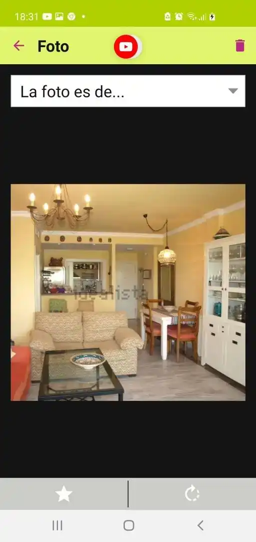 Comedor de Apartamento de alquiler en Rota con Aire acondicionado, Jardín privado y Piscina