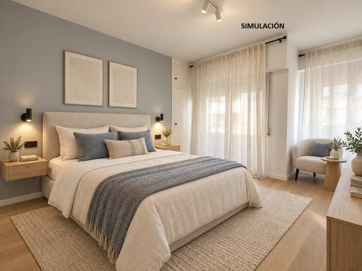 Bedroom of Flat for sale in Ontinyent  with Air Conditioner and Heating