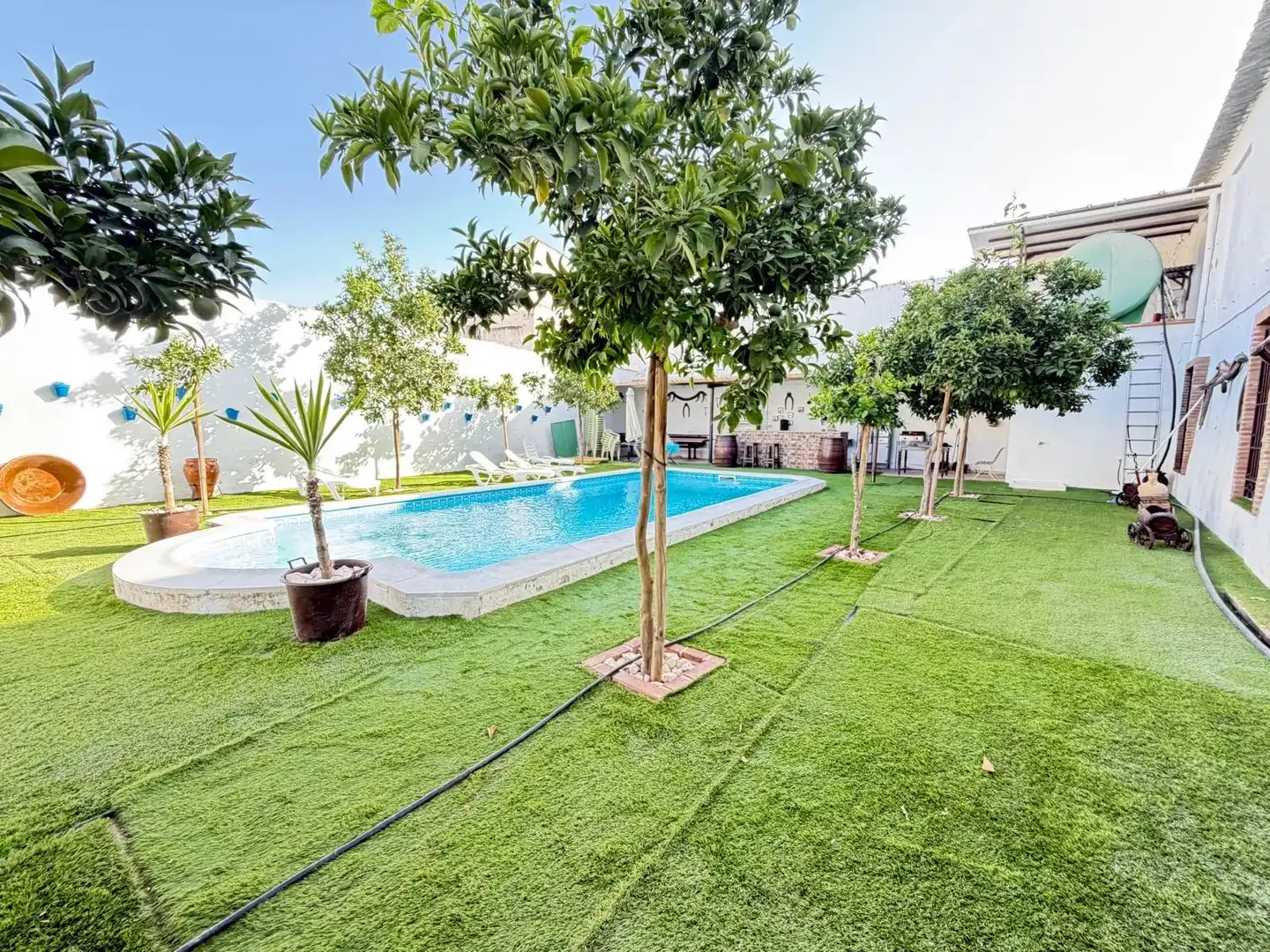 Piscina de Finca rústica en venda en Alameda amb Jardí privat, Piscina i Moblat