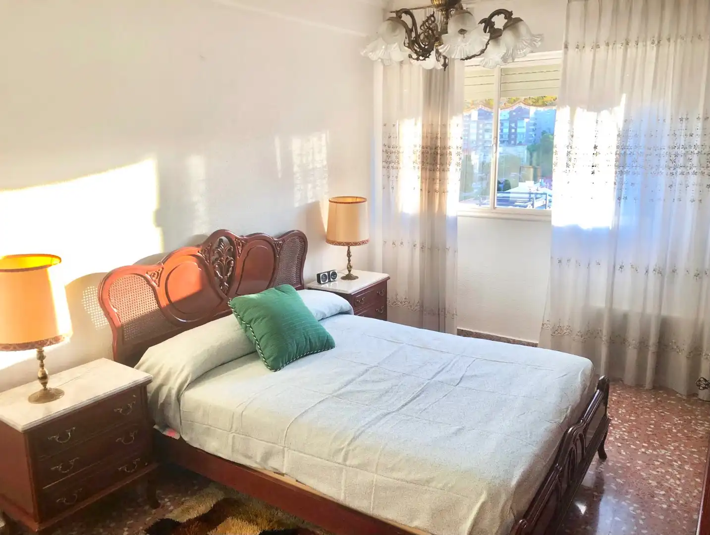 Dormitori de Apartament de lloguer en Cartagena amb Aire condicionat, Moblat i Rentadora